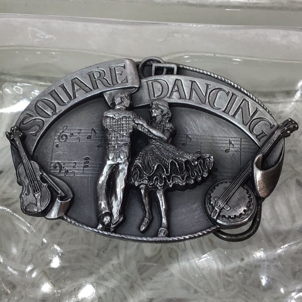 Vintage Siskiyou pewter Square Dance Buckle